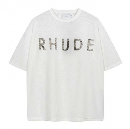 RHUDE 슬럽 로고드 티셔츠