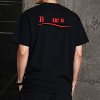 BALENCIAGA 빈티지 웨이브자수 로고 라운드 티셔츠