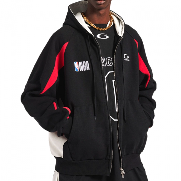 BALENCIAGA x NBA 콜라보레이션 오버사이즈 집업 후디