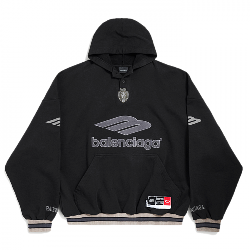 BALENCIAGA 3B 풋볼 폴로 후디