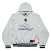 BALENCIAGA 3B 풋볼 폴로 후디 - 그레이 & 화이트