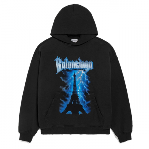 BALENCIAGA 파리 썬더스톰 미디엄 핏 후디
