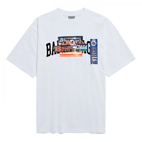 BALENCIAGA 범퍼 스티커 미디엄 핏 티셔츠