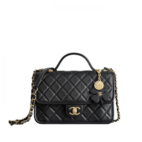 CHANEL 탑핸들 체인 클로버 플립백
