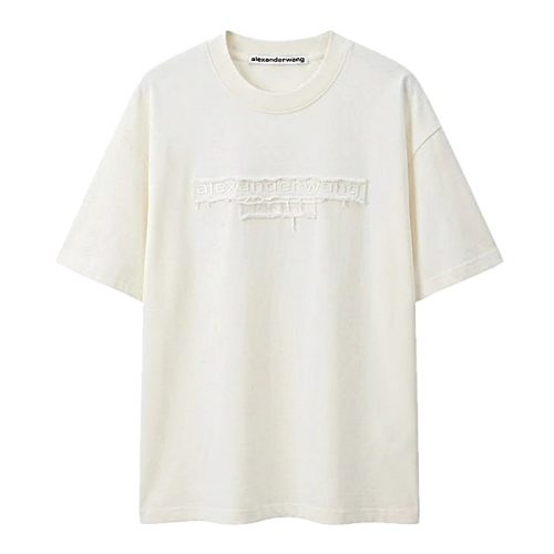 alexanderwang 디스트 로고 패치드 티셔츠