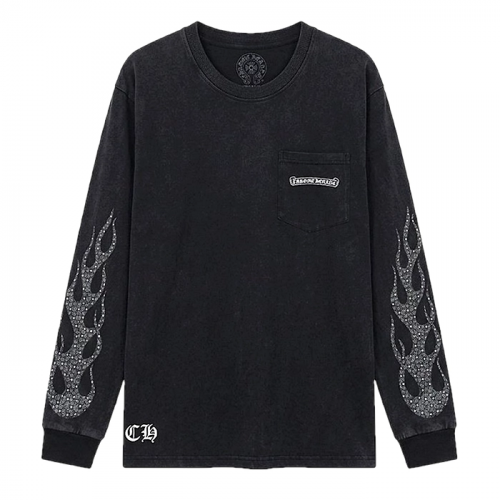 Chrome Hearts 플레임 크로스 블리치 롱슬리브