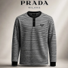 PRADA 스트라이트 헨리 라운드 티셔츠