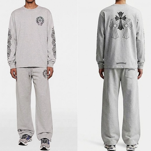 Chrome Hearts 말굽 크로스 프린팅 3P 오버핏 후드 집업 SET