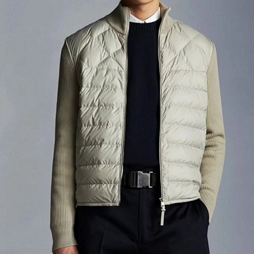 MONCLER  다운 판넬지퍼 코튼 블랜드 니트패딩