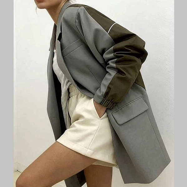BALENCIAGA 모르빈 오버핏 배색 자켓