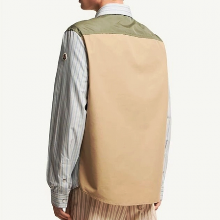 Moncler 스트라이프 코튼 포플린 셔츠