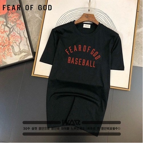 FEAR OF GOD 베이스볼 레터링 티셔츠