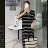 몽클*어 후드 집업 ST 반팔 롱 니트 원피스
