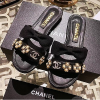 CHANEL 리본 슬리퍼 - 블랙