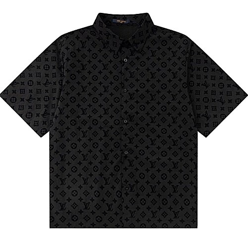 LOUIS VUITTON 모노 쟈카드 숏슬리브 셔츠