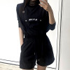 지*어 우먼 빅포켓 우븐 나시& 쇼츠팬츠 SET