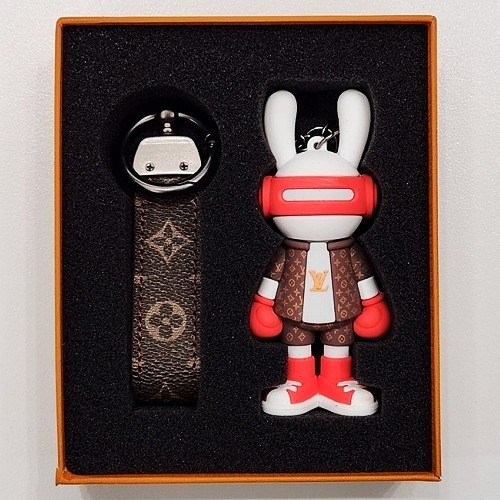 LOUIS VUITTON 모노그램 버니 키링 - 레드