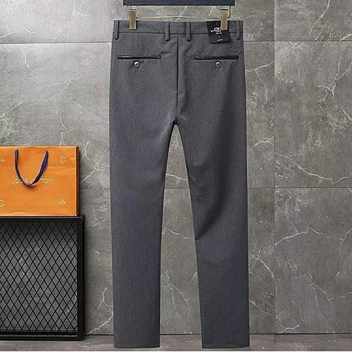 BOTTEGA VENETA 가죽 포인트 슬랙스 팬츠