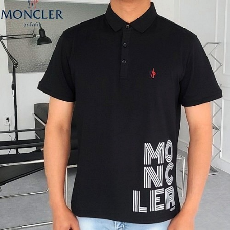 MONCLER 자수로고 레터링 반팔 카라티