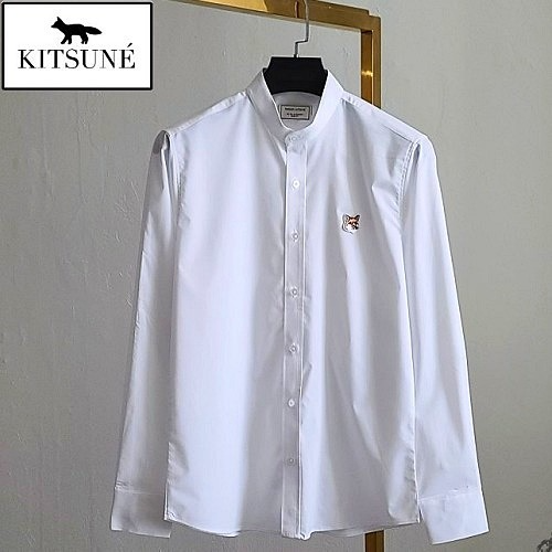 메종키*네 MAISON KITSUNE 폭스헤드 차이나 셔츠