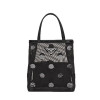 프라다 PRADA 폴카 도트 메쉬 스몰 토트 백