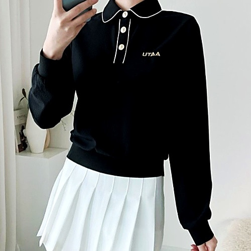 유* 골지 카라 셔츠