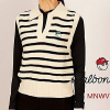 MALBON Golf 카라 니트 조끼 베스트