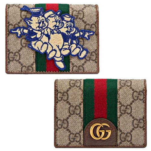 GUCCI X 디즈니 돼지삼형제 카드지갑