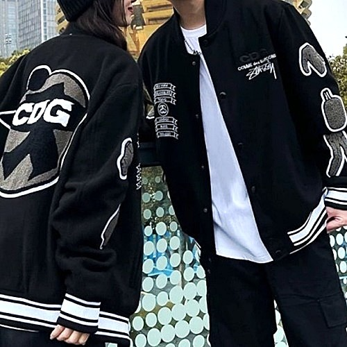 STUSSY x COMME des GARCONS 라구나 바시티 자켓