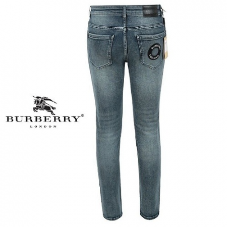 버*리 BURBERRY 링 로고 패치 슬림 일자진