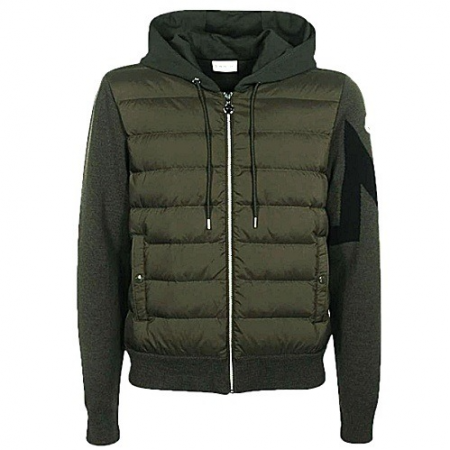 MONCLER 몽클*어 니트믹스 패딩 - 카키