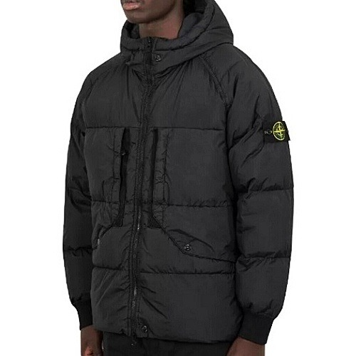 STONE ISLAND 크링클랩스 블랙 패딩