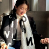 CHANEL 리버시블 울캐시 레터링 머플러
