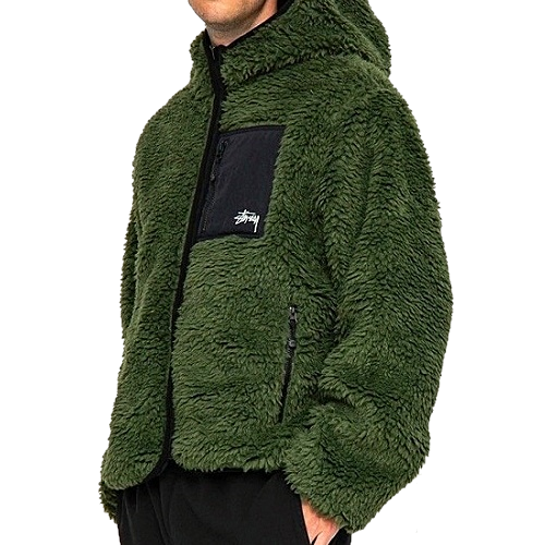 스투시 STUSSY 패턴드 쉐르파 리버시블 자켓