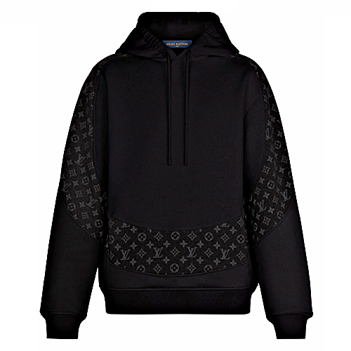 LOUIS VUITTON 모노그램 서클 컷 후디 - 블랙