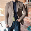 GUC*I  헤링본 울100% 싱글자켓
