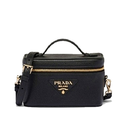 PRADA 로고 가죽 미니백