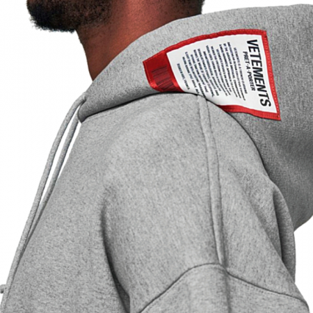 베*멍 VETEMENTS  로고 패치 후디
