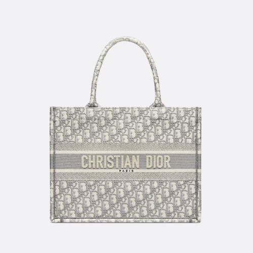 DIOR Dior Book Tote 미디엄 백 - 에크루 & 그레이