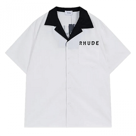 RHUDE 파인로고 숏슬리브 셔츠