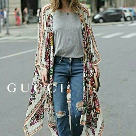 GUC*I   플라워 로브가디건