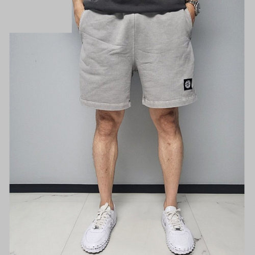 스톤아일*드 STONE ISLAND 피그먼트 5부 자수반바지