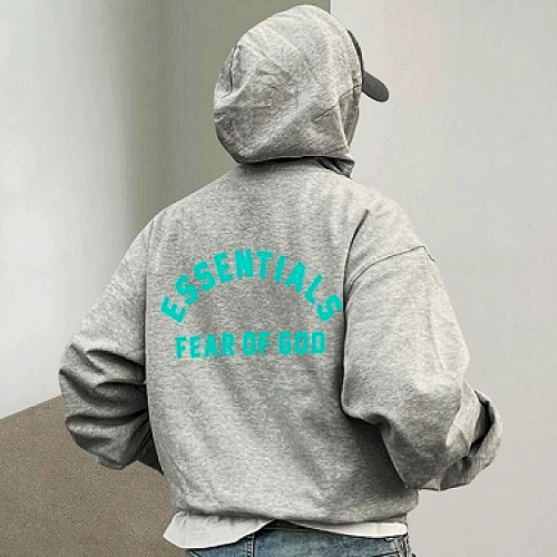 FEAR OF GOD ESSENTIALS 로고 후드집업