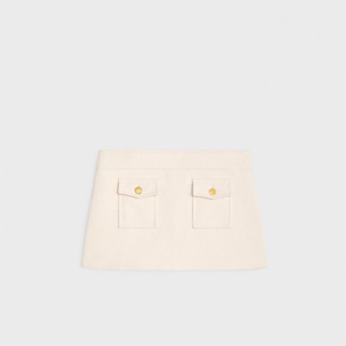 CELINE 방도 미니 스커트 - 크림