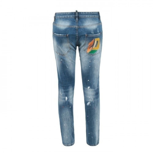 DSQUARED2 D2 자수 로고 슬림 일자진