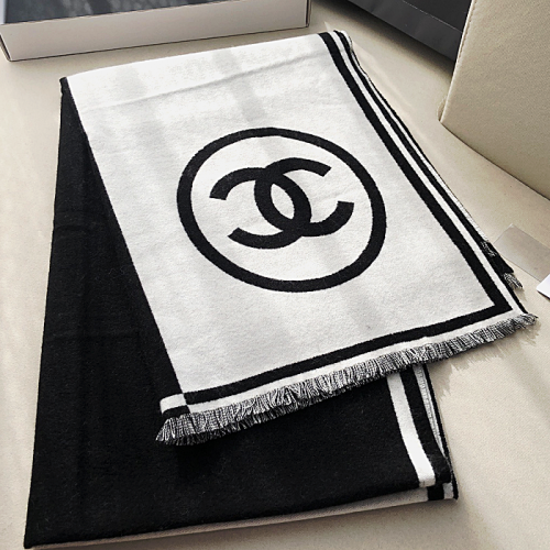 CHANEL CC로고 머플러 숄