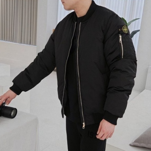 스톤 아일*드   와펜패치 항공패딩점퍼