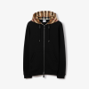 BURBERRY 체크 후드 코튼 블렌드 지퍼 후디