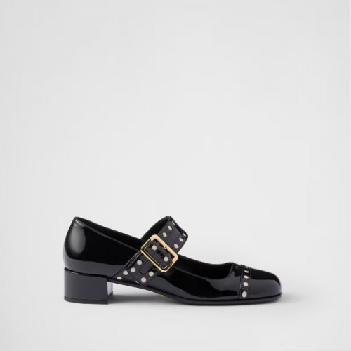 PRADA 페이턴트 가죽 메리제인 펌프스