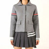 THOM BROWNE 케이블 스티치 보일 프레이밍 카디건 재킷